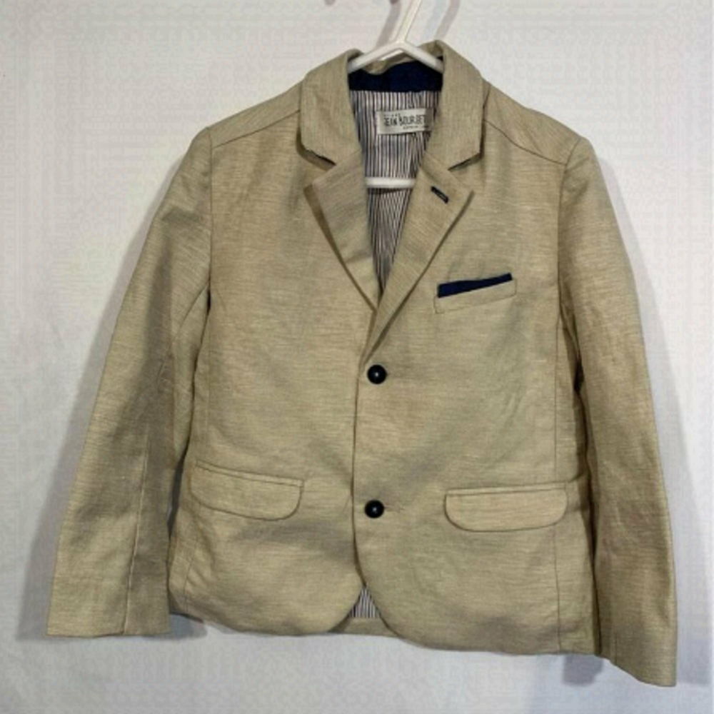 Maison JEAN BOURGET linen/poly blend Childrens blazer. Size 5.